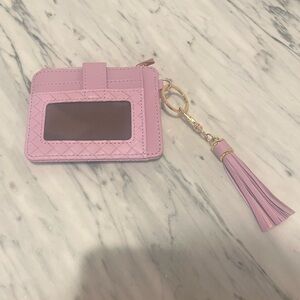 Lilac Quilted Card Holder with Tassel
